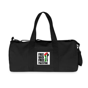 Free gaza Free palestine - Sac de sport en toile recyclée Stanley/Stella - noir - Devant
