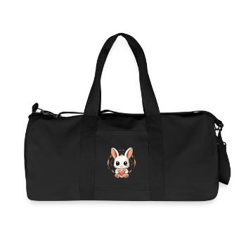 Bunny - Kawaii Style - Recycled Canvas Sports Bag by Stanley/Stella - black - Front
