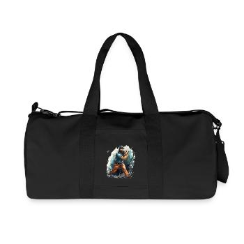Golf Player - Illustration - Recycled Canvas Sports Bag by Stanley/Stella - black - Front