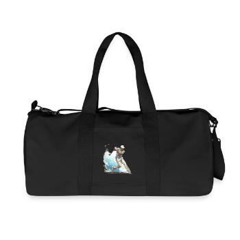 Golf Player - Illustration - Recycled Canvas Sports Bag by Stanley/Stella - black - Front