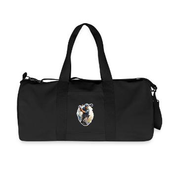 Golf Player - Illustration - Recycled Canvas Sports Bag by Stanley/Stella - black - Front