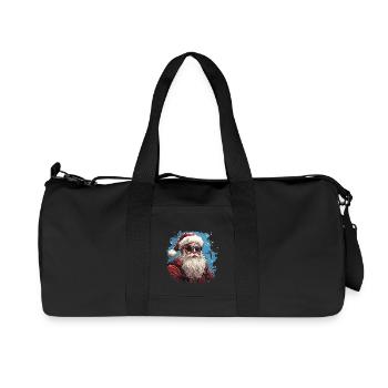 Père Noël - illustration - Sac de sport en toile recyclée Stanley/Stella - noir - Devant