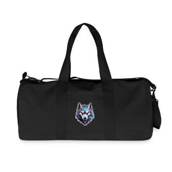 Wolf - Illustration - Recycelte Canvas-Sporttasche von Stanley/Stella - Schwarz - Vorne