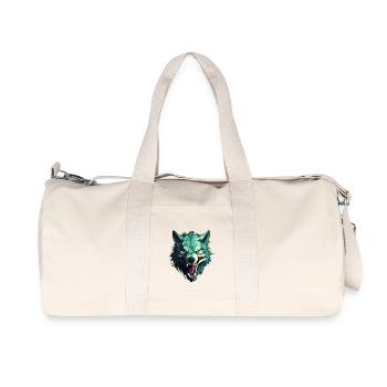 Wolf - Illustration - Recycelte Canvas-Sporttasche von Stanley/Stella - Naturweiß - Vorne