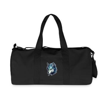 Wolf - Illustration - Recycelte Canvas-Sporttasche von Stanley/Stella - Schwarz - Vorne