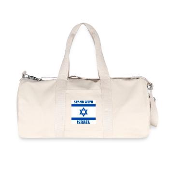 Stand with israel - Sac de sport en toile recyclée Stanley/Stella - blanc naturel - Devant