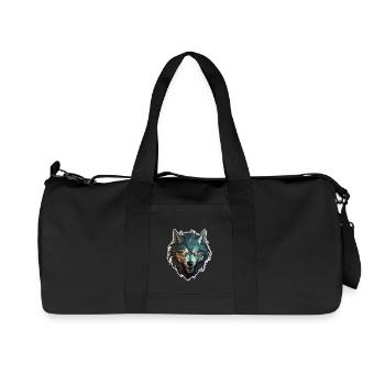 Wolf - Illustration - Recycelte Canvas-Sporttasche von Stanley/Stella - Schwarz - Vorne