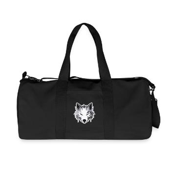 Wolf - Illustration - Recycled Canvas Sports Bag by Stanley/Stella - black - Front