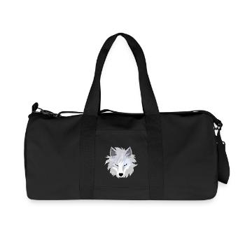 Wolf - Illustration - Recycled Canvas Sports Bag by Stanley/Stella - black - Front
