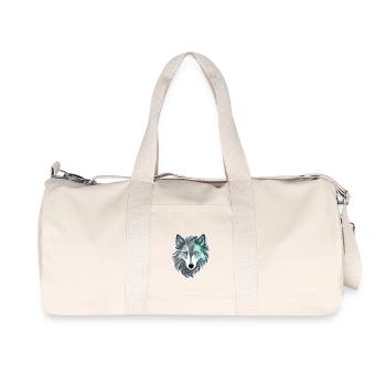 Wolf - Illustration - Recycelte Canvas-Sporttasche von Stanley/Stella - Naturweiß - Vorne