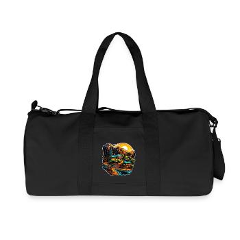Paysage - Illustration - Sac de sport en toile recyclée Stanley/Stella - noir - Devant