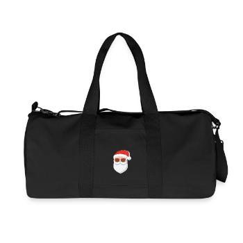 Père Noël - illustration - Sac de sport en toile recyclée Stanley/Stella - noir - Devant