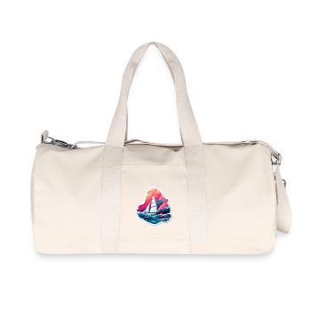 Sailboat - illustration - Recycled Canvas Sports Bag by Stanley/Stella - natural - Front