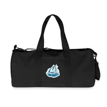 Segelboot - Illustration - Recycelte Canvas-Sporttasche von Stanley/Stella - Schwarz - Vorne