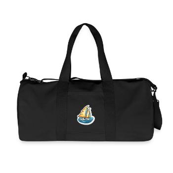 Segelboot - Illustration - Recycelte Canvas-Sporttasche von Stanley/Stella - Schwarz - Vorne