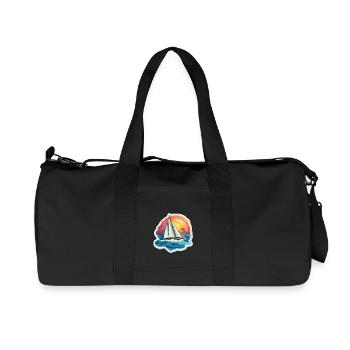 Segelboot - Illustration - Recycelte Canvas-Sporttasche von Stanley/Stella - Schwarz - Vorne