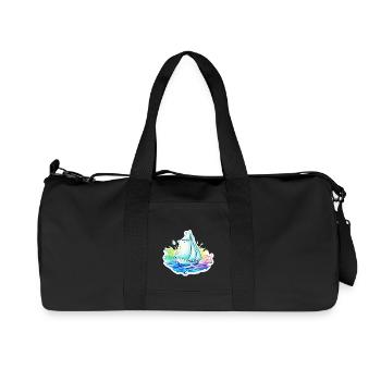 Segelboot - Illustration - Recycelte Canvas-Sporttasche von Stanley/Stella - Schwarz - Vorne