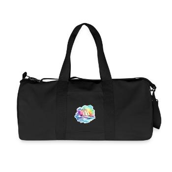 Segelboot - Illustration - Recycelte Canvas-Sporttasche von Stanley/Stella - Schwarz - Vorne