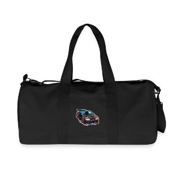 Car - Illustration - Recycled Canvas Sports Bag by Stanley/Stella - black - Front