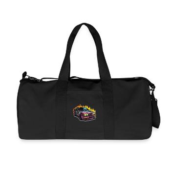 Car - Illustration - Recycled Canvas Sports Bag by Stanley/Stella - black - Front