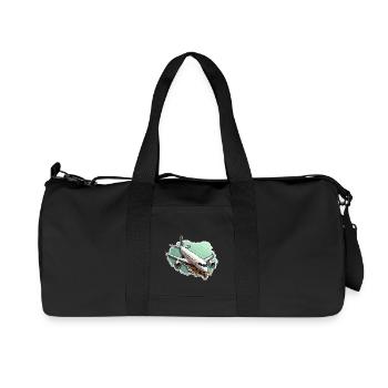 Avion - illustration - Sac de sport en toile recyclée Stanley/Stella - noir - Devant