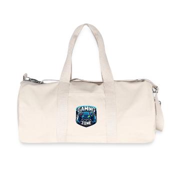 Gaming Zone - Controller Illustration - Recycelte Canvas-Sporttasche von Stanley/Stella - Naturweiß - Vorne