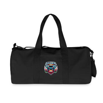 Gamer Zone - Controller Illustration - Recycled Canvas Sports Bag by Stanley/Stella - black - Front