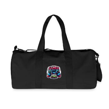 Gamer Zone - Controller Illustration - Recycled Canvas Sports Bag by Stanley/Stella - black - Front