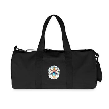 Dream Big - Shooting Star Illustration - Recycled Canvas Sports Bag by Stanley/Stella - black - Front