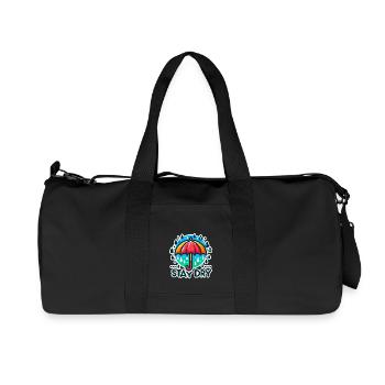 Stay Dry - Umbrella Illustration - Recycled Canvas Sports Bag by Stanley/Stella - black - Front