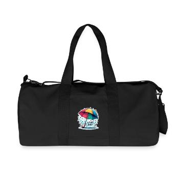 Stay Dry - Umbrella Illustration - Recycled Canvas Sports Bag by Stanley/Stella - black - Front