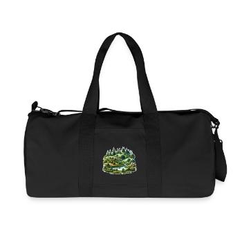 Landscape - Illustration - Recycled Canvas Sports Bag by Stanley/Stella - black - Front