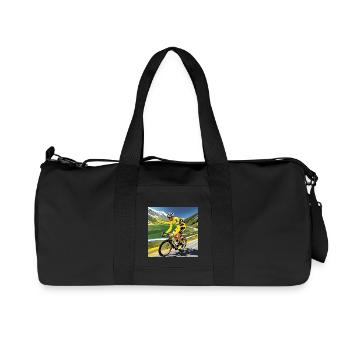 Cycliste rétro - Sac de sport en toile recyclée Stanley/Stella - noir - Devant