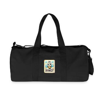 Oh miel - Illustration d’abeilles - Sac de sport en toile recyclée Stanley/Stella - noir - Devant