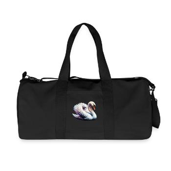 Cygne - Sac de sport en toile recyclée Stanley/Stella - noir - Devant