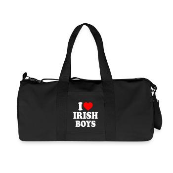 I love irish boys - Recycled Canvas Sports Bag by Stanley/Stella - black - Front