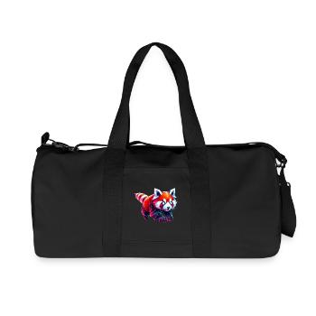 Roter Panda Origami Geometrisch 3D - Recycelte Canvas-Sporttasche von Stanley/Stella - Schwarz - Vorne