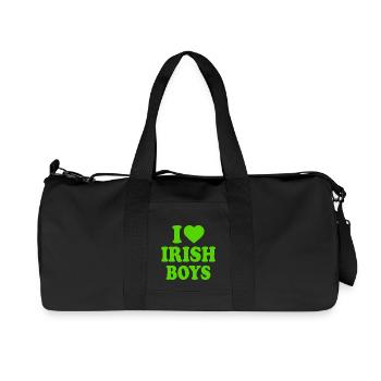 I love irish boys - Recycled Canvas Sports Bag by Stanley/Stella - black - Front