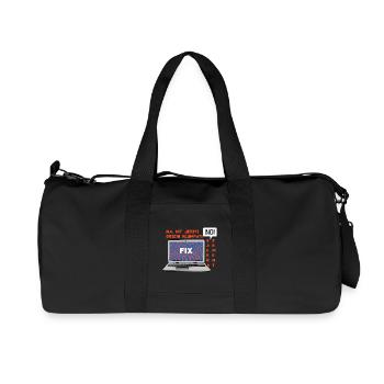 No picture 🤬 Klumpat! Retro Computer Humor Design - Recycled Canvas Sports Bag by Stanley/Stella - black - Front