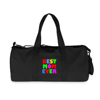 Best mom ever - Recycled Canvas Sports Bag by Stanley/Stella - black - Front