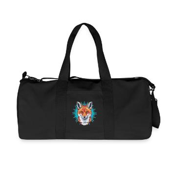 Fox - Illustration - Recycled Canvas Sports Bag by Stanley/Stella - black - Front