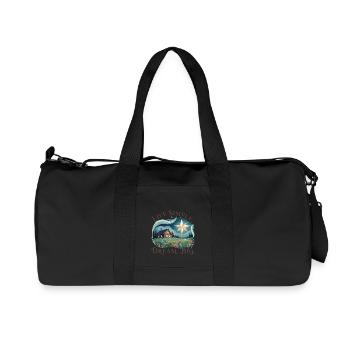 Vivre simplement, rêver grand - Sac de sport en toile recyclée Stanley/Stella - noir - Devant