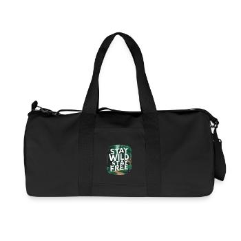 Stay wild, stay free - Recycled Canvas Sports Bag by Stanley/Stella - black - Front