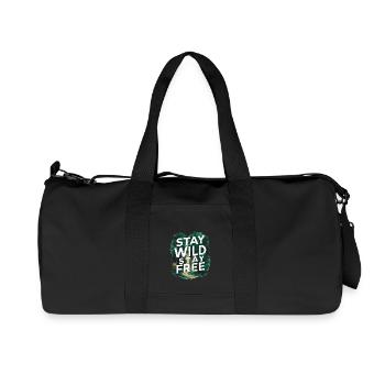 Stay wild, stay free - Recycled Canvas Sports Bag by Stanley/Stella - black - Front