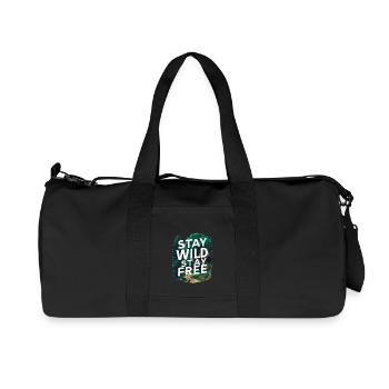 Stay wild, stay free - Recycled Canvas Sports Bag by Stanley/Stella - black - Front