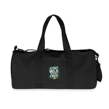 Stay wild, stay free - Recycled Canvas Sports Bag by Stanley/Stella - black - Front