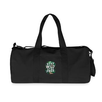 Stay wild, stay free - Recycled Canvas Sports Bag by Stanley/Stella - black - Front