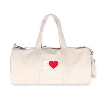 I LOVE ARCHERY - Recycled Canvas Sports Bag by Stanley/Stella - natural - Front