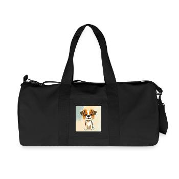 Berger australien mignon - Sac de sport en toile recyclée Stanley/Stella - noir - Devant