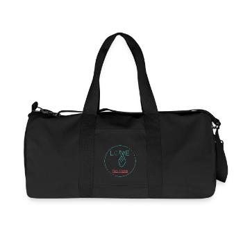 Love No Hate - Recycelte Canvas-Sporttasche von Stanley/Stella - Schwarz - Vorne